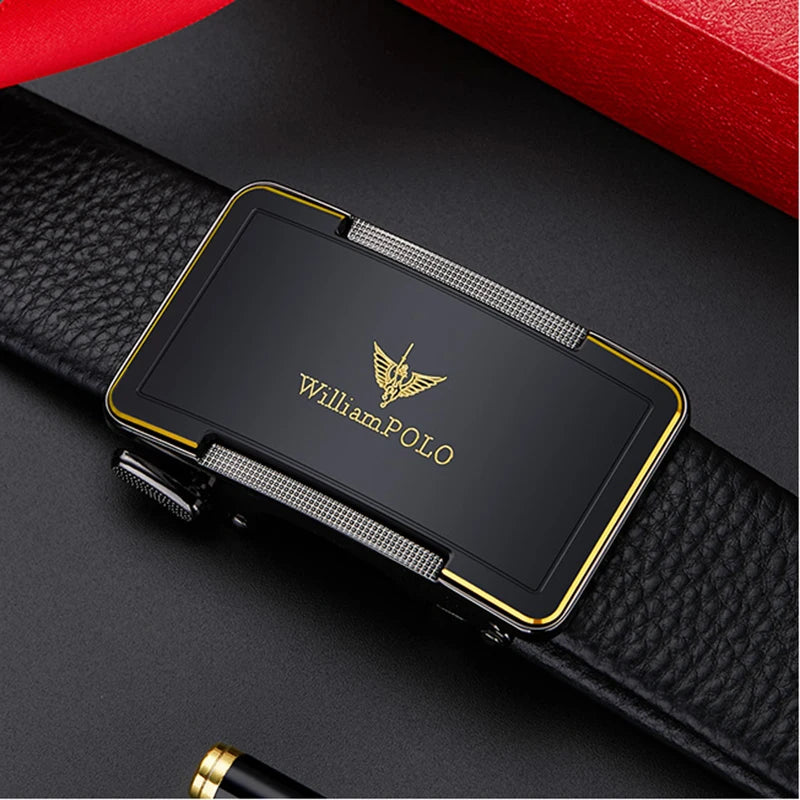 Men's Leather Belt with Automatic Buckle - Stylish & Durable┃MB397