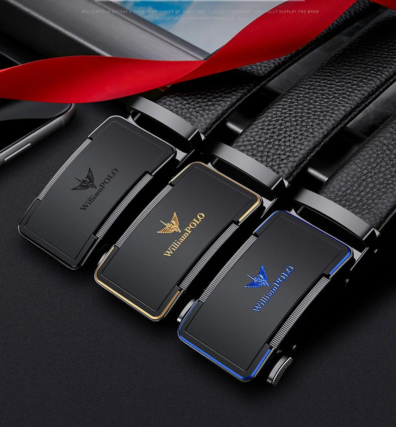 Men's Leather Belt with Automatic Buckle - Stylish & Durable┃MB397