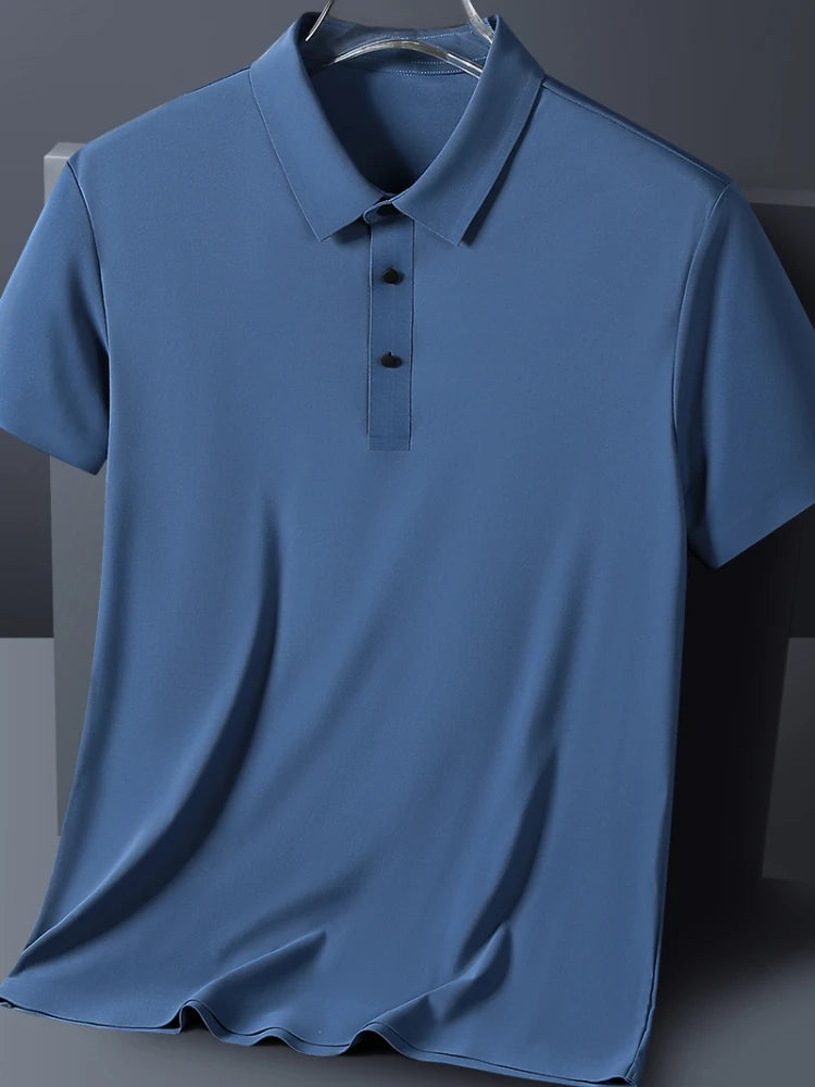 Men's Summer Polo Shirt - Ice Silk, Quick-Dry, Breathable┃MPSH497