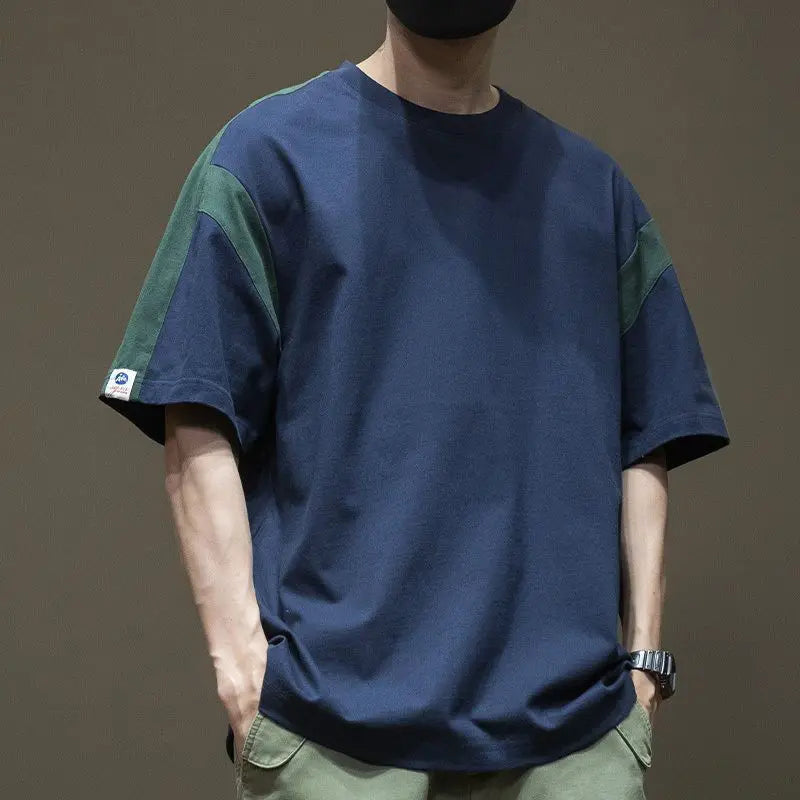 Men's Patchwork Contrast T-Shirt - Casual Summer Tops┃MTSH301