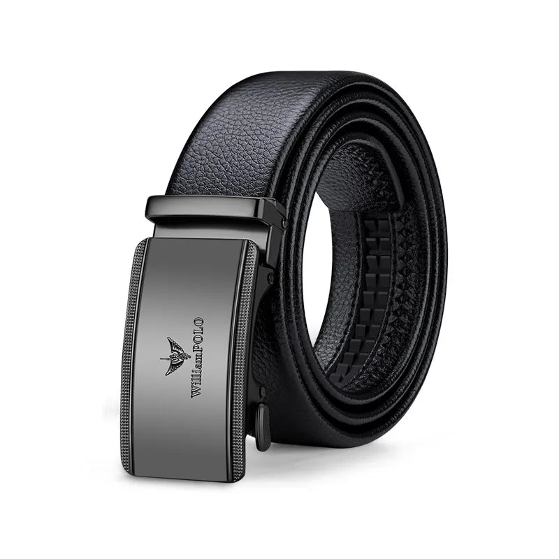 Men's Leather Belt with Automatic Buckle – Stylish & Casual┃MB396