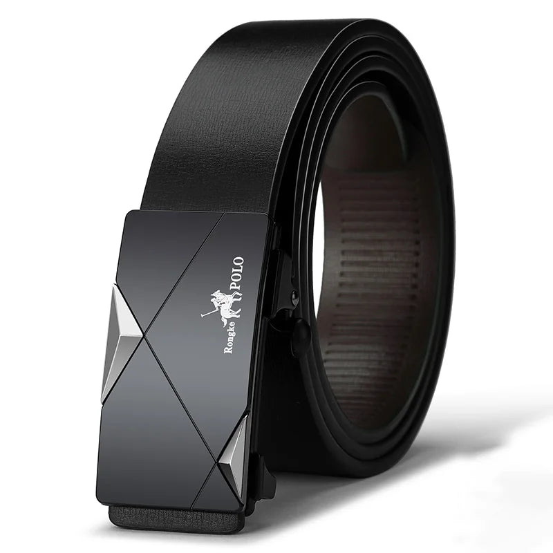 OYIFAN Men’s Automatic Leather Ratchet Belt – Adjustable & Stylish┃MB399