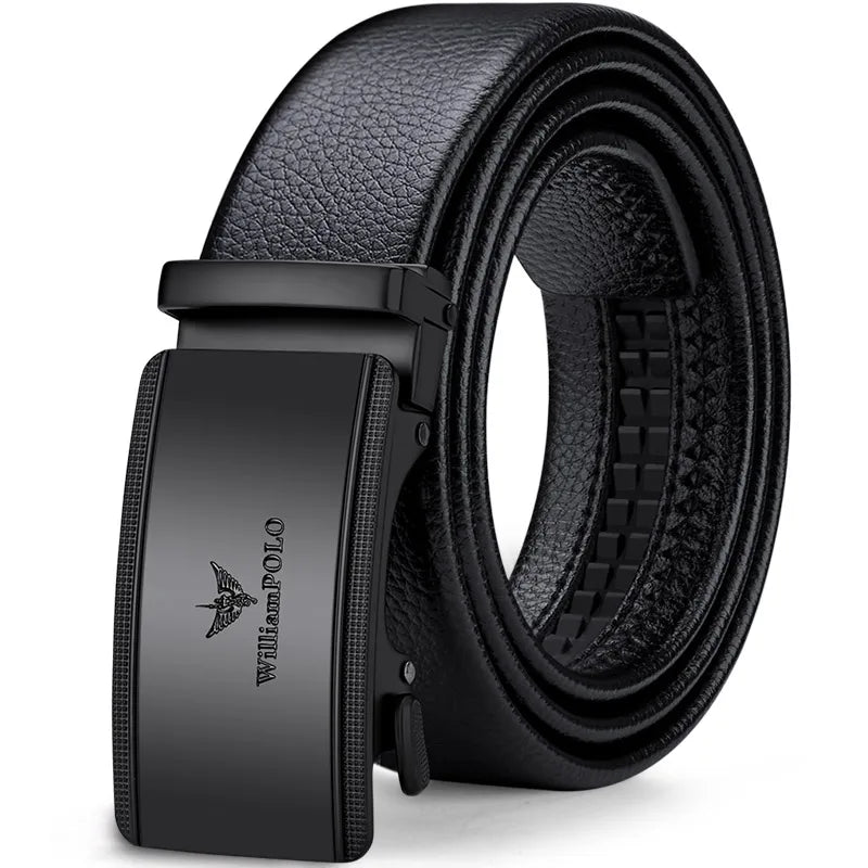 Men's Leather Belt with Automatic Buckle – Stylish & Casual┃MB396