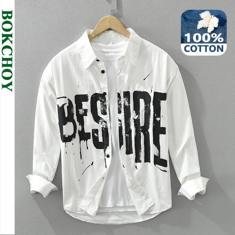 Men's Spring Cotton Long Sleeve Shirt - Casual & Soft┃MSH305