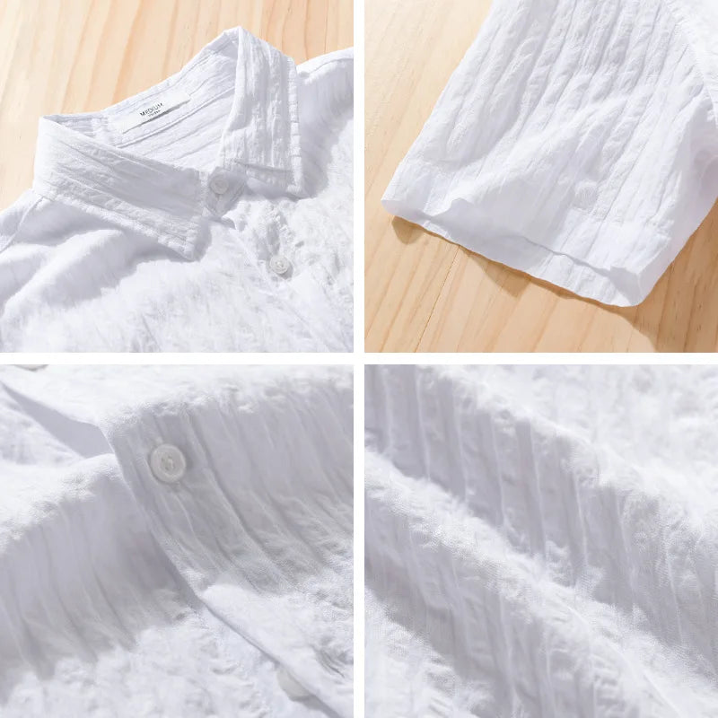 Men's Casual Solid Summer Shirt - Short Sleeve┃MSH300