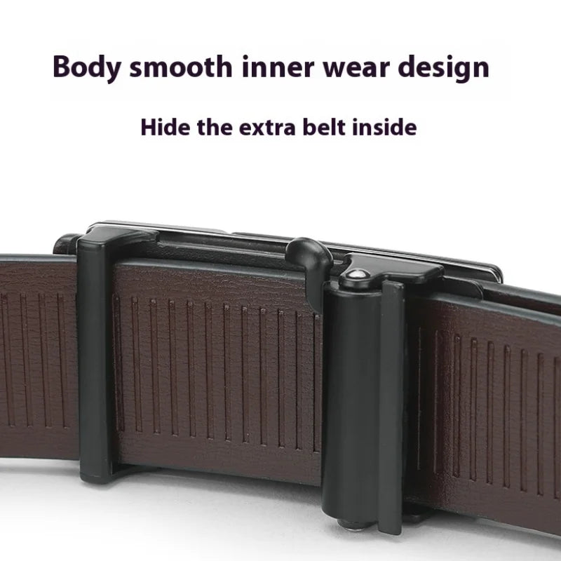 OYIFAN Men’s Automatic Leather Ratchet Belt – Adjustable & Stylish┃MB399