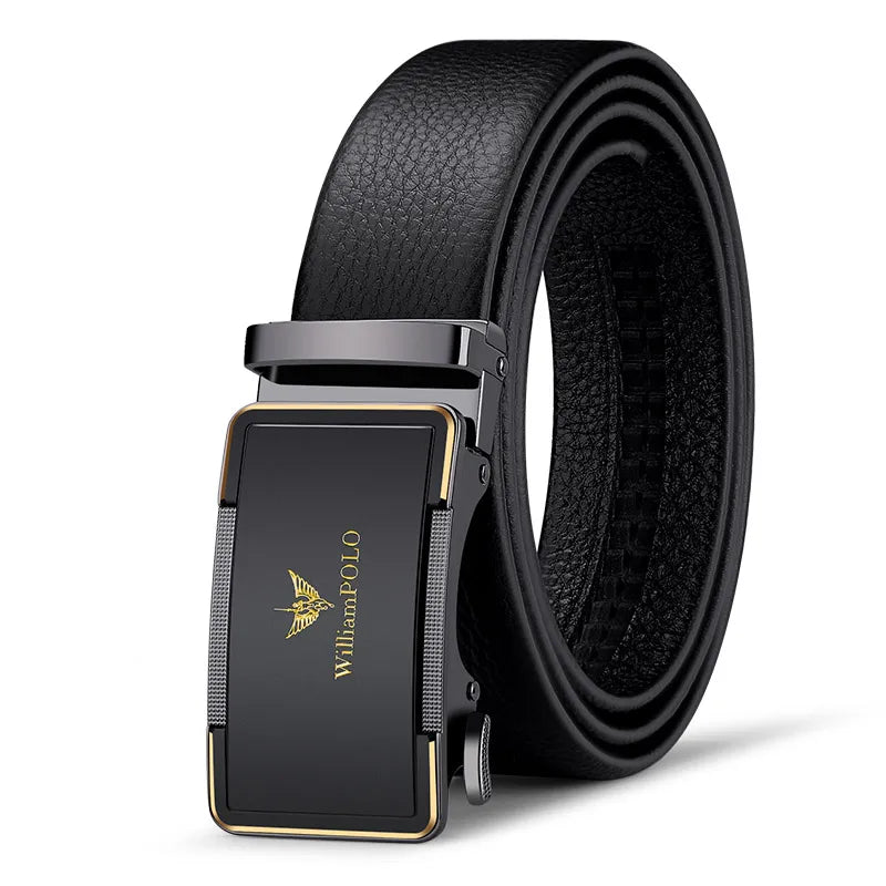 Men's Leather Belt with Automatic Buckle - Stylish & Durable┃MB397