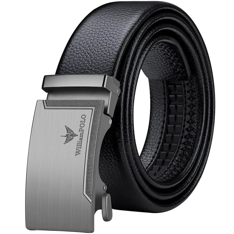 Men's Leather Belt with Automatic Buckle – Stylish & Casual┃MB396