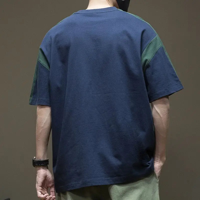 Men's Patchwork Contrast T-Shirt - Casual Summer Tops┃MTSH301