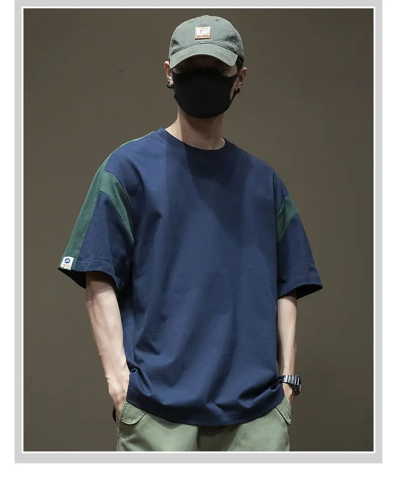 Men's Patchwork Contrast T-Shirt - Casual Summer Tops┃MTSH301