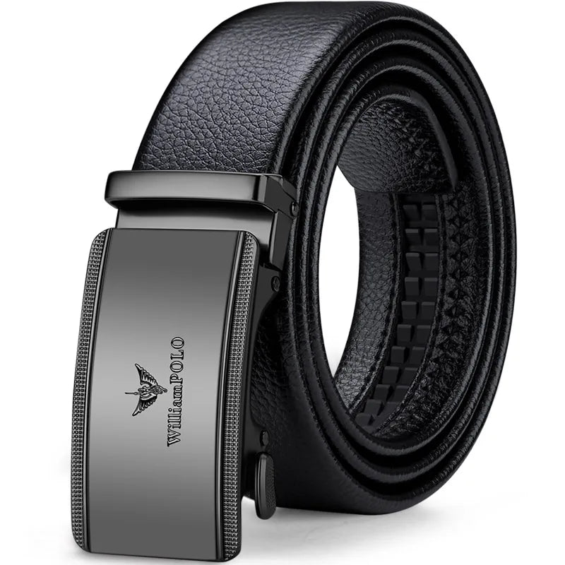 Men's Leather Belt with Automatic Buckle – Stylish & Casual┃MB396