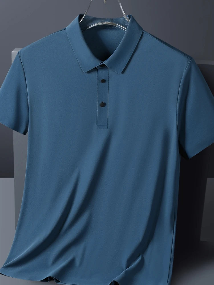 Men's Summer Polo Shirt - Ice Silk, Quick-Dry, Breathable┃MPSH497