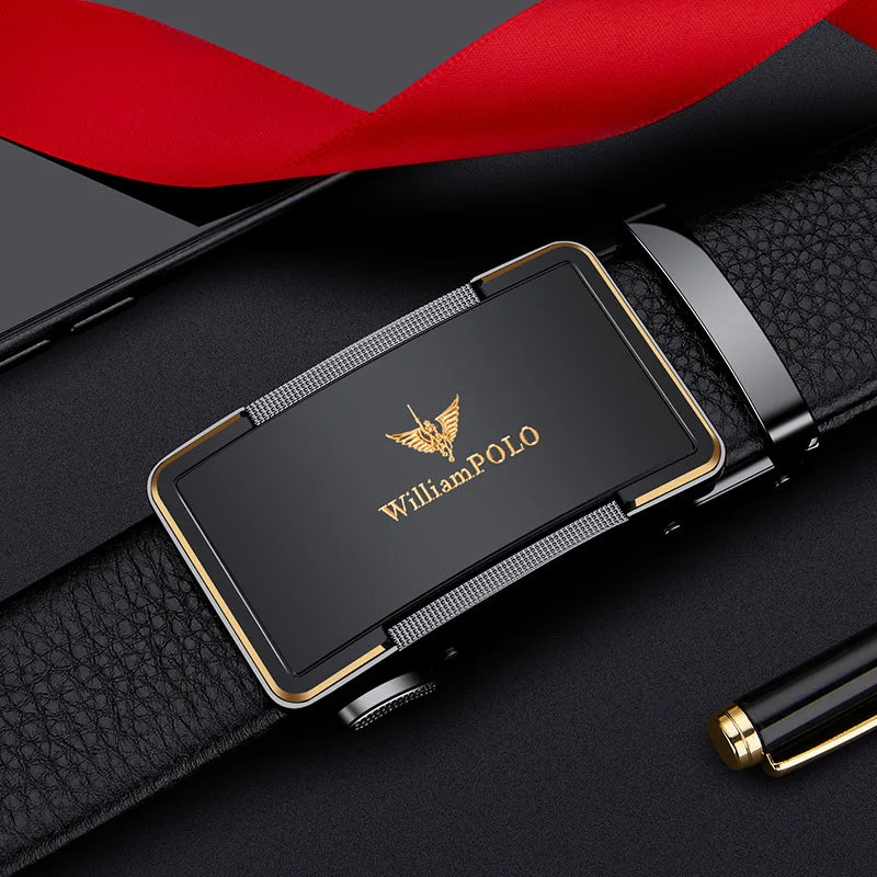 Men's Leather Belt with Automatic Buckle - Stylish & Durable┃MB397