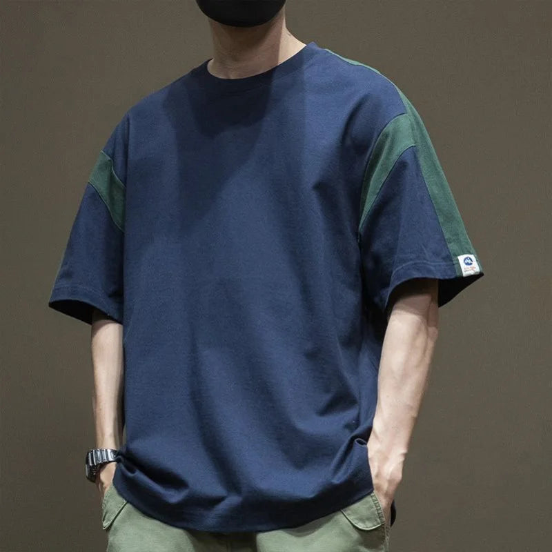 Men's Patchwork Contrast T-Shirt - Casual Summer Tops┃MTSH301