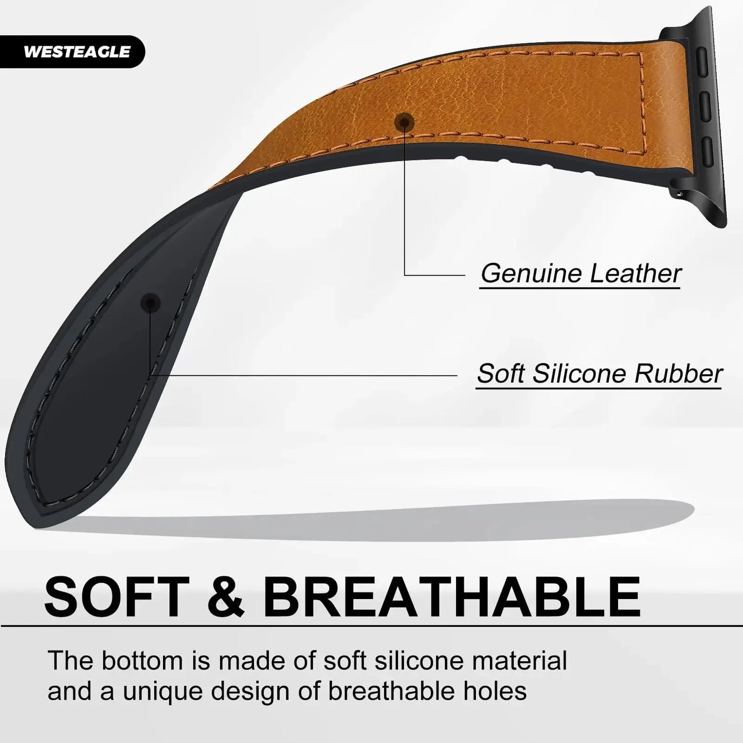 Magnetic Leather Strap for Apple Watch (All Series) | WS904
