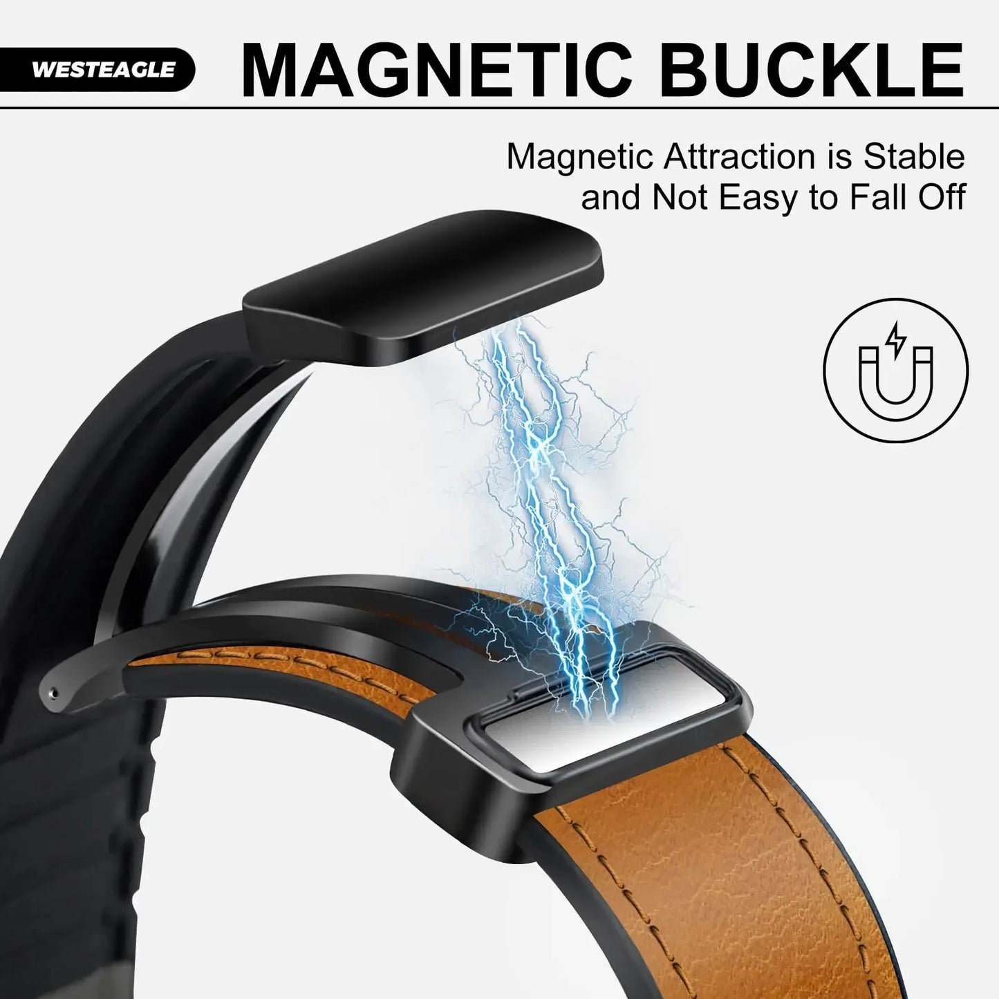 Magnetic Leather Strap for Apple Watch (All Series) | WS904
