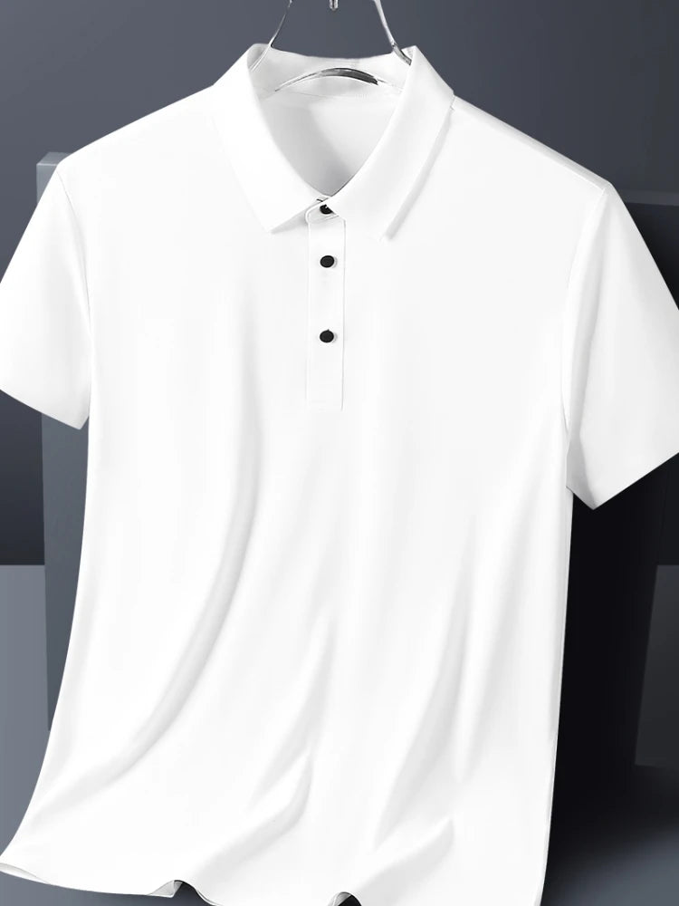 Men's Summer Polo Shirt - Ice Silk, Quick-Dry, Breathable┃MPSH497