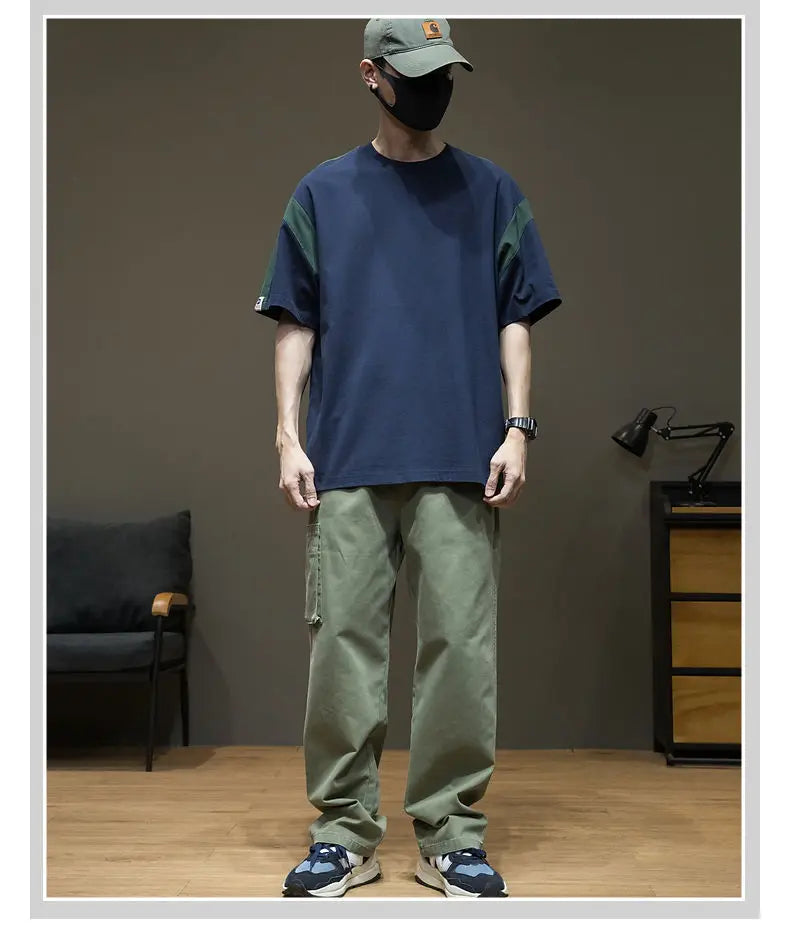 Men's Patchwork Contrast T-Shirt - Casual Summer Tops┃MTSH301