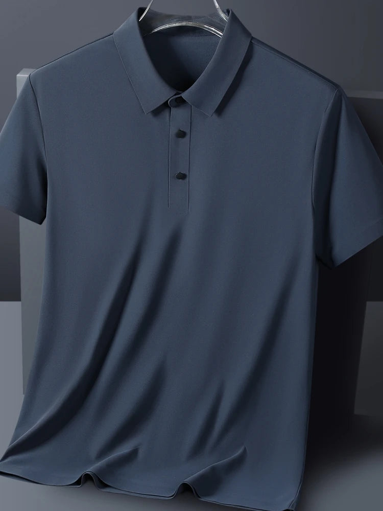 Men's Summer Polo Shirt - Ice Silk, Quick-Dry, Breathable┃MPSH497