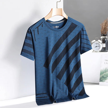 Black Quick Dry Men's Gym Tee - 3XL Summer Top┃MTSH305