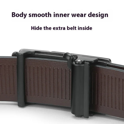 OYIFAN Men’s Automatic Leather Ratchet Belt – Adjustable & Stylish┃MB399