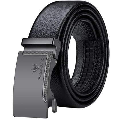 Men's Leather Belt with Automatic Buckle – Stylish & Casual┃MB396
