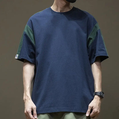 Men's Patchwork Contrast T-Shirt - Casual Summer Tops┃MTSH301