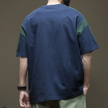 Men's Patchwork Contrast T-Shirt - Casual Summer Tops┃MTSH301