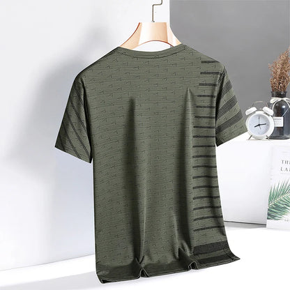 Black Quick Dry Men's Gym Tee - 3XL Summer Top┃MTSH305