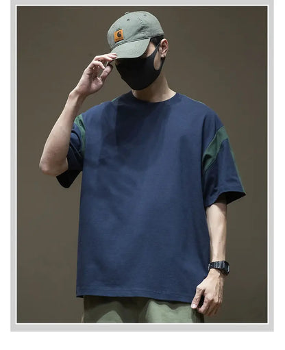 Men's Patchwork Contrast T-Shirt - Casual Summer Tops┃MTSH301