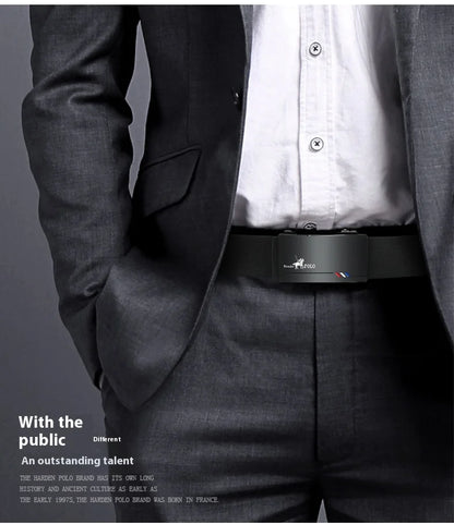OYIFAN Men’s Automatic Leather Ratchet Belt – Adjustable & Stylish┃MB399