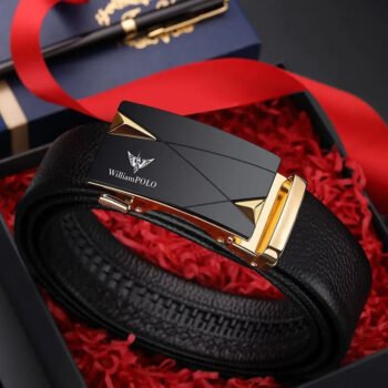 Men’s Cowhide Automatic Buckle Business Belt┃MB382
