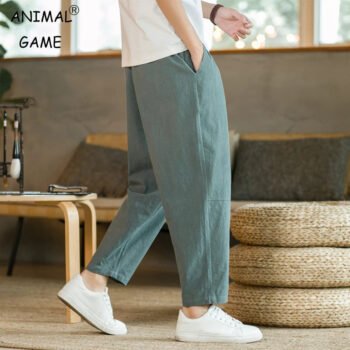 Men's Cotton Linen Casual Pants – Breathable Streetwear┃MP299