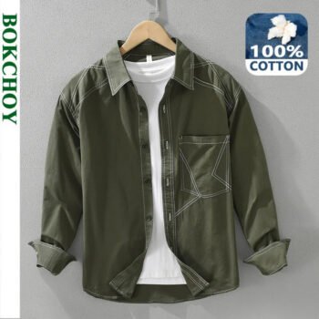 Men's Slim Fit Cotton Cargo Shirt - Autumn Style┃MSH307
