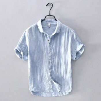 Men's Linen Casual Short Sleeve Shirt┃MSH296