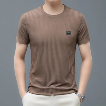 Men’s Casual Knitted T-Shirt – Breathable Summer Tee┃MTSH312