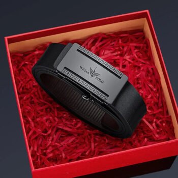 Men's Leather Belt with Toothless Automatic Buckle┃MB394