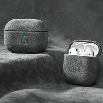 Luxury Laser Engraved Airpods Pro Fur Case with Keychain┃AC989
